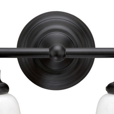 2L Vanity Milk Glass Oil Rubbed Bronze