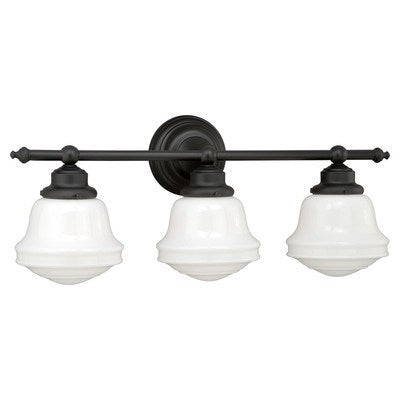 3L Vanity Milk Glass Oil Rubbed Bronze by Vaxcel International