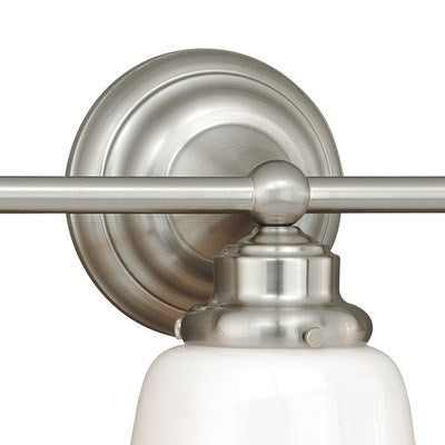 3L Vanity Milk Glass Satin Nickel