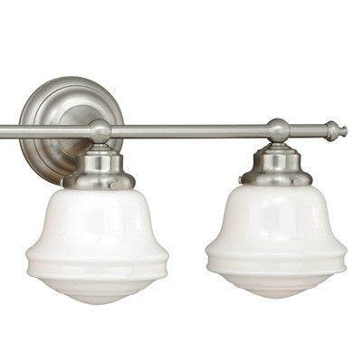 3L Vanity Milk Glass Satin Nickel
