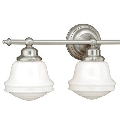 3L Vanity Milk Glass Satin Nickel