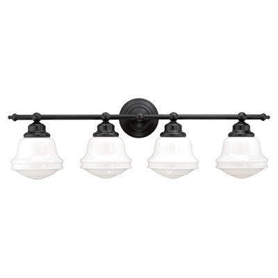 4L Vanity Milk Glass Oil Rubbed Bronze by Vaxcel International