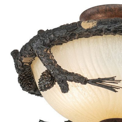 2L LED  or Semi Flush Ceiling Light (Dual Mount) Weathered Patina