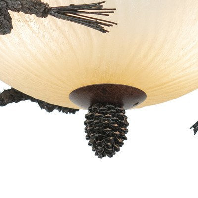 2L LED  or Semi Flush Ceiling Light (Dual Mount) Weathered Patina