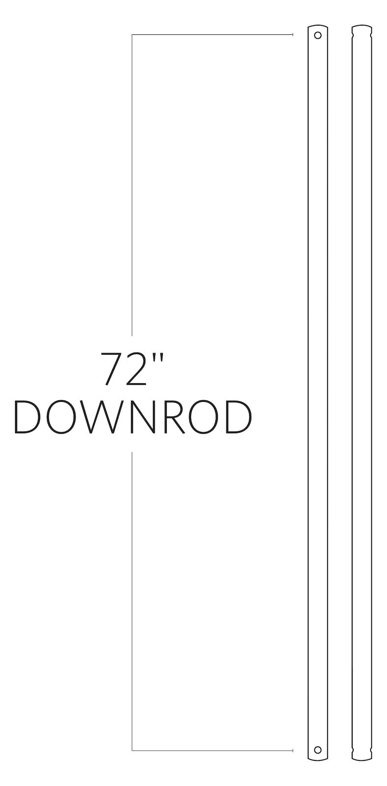 72In. Downrod - Rubberized White by VC Fan Collection