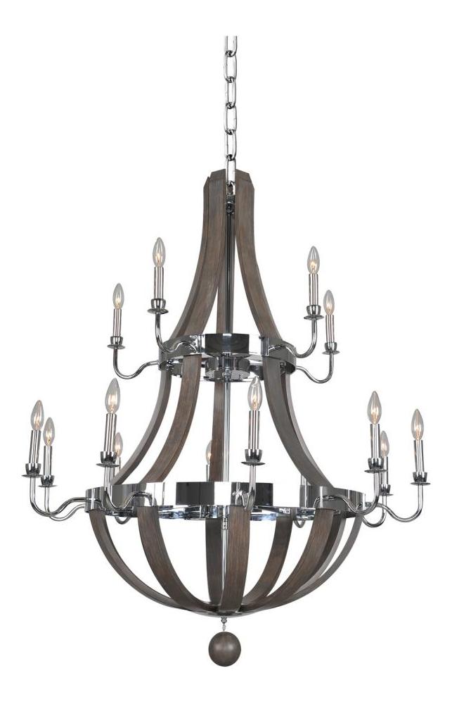 10+5 Light Chandelier by Kalco