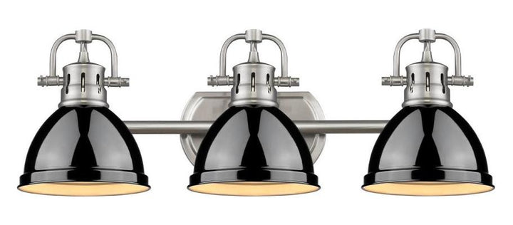 Black Duncan 3 Light Bathroom Vanity - 25 Inches Wide