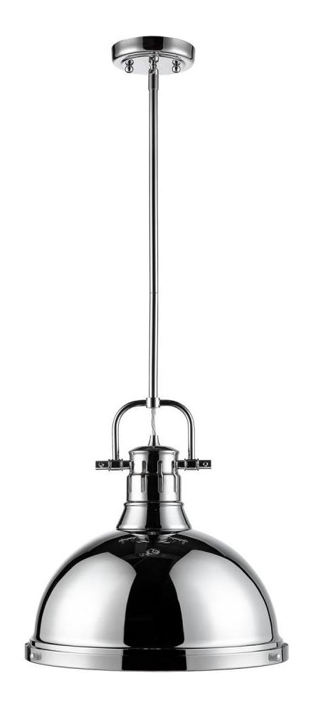 1 Light Pendant With Rod by Golden