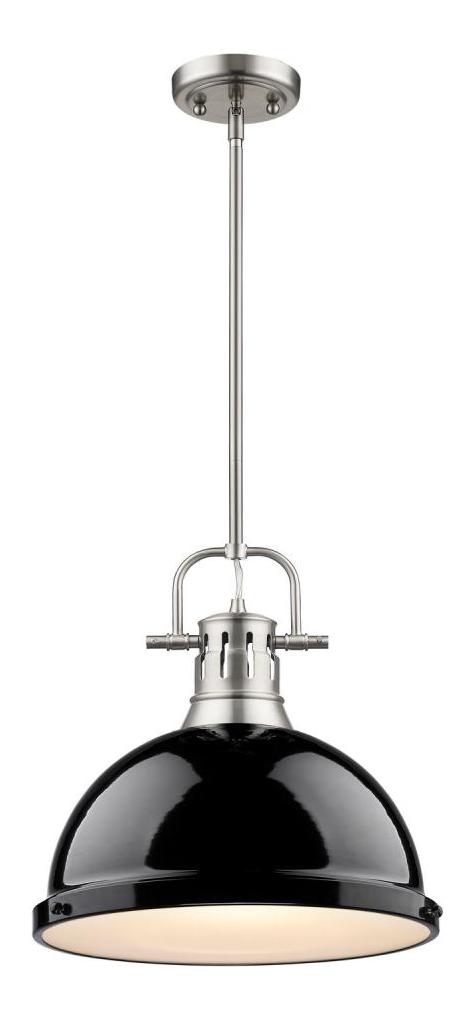 Black Duncan 1 Light Indoor Pendant - 14 Inches Wide