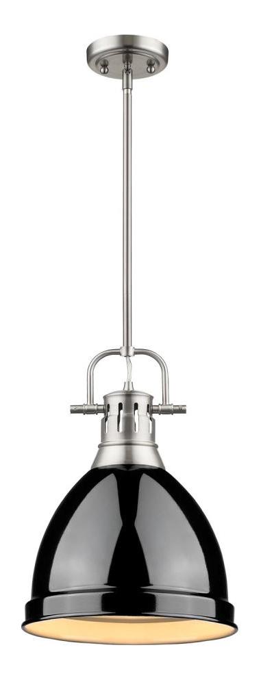 Black Duncan 1 Light Indoor Pendant - 8.875 Inches Wide by Golden