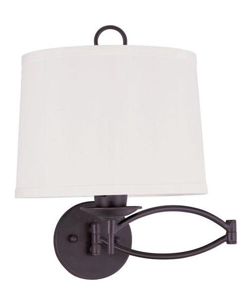 Bronze Swing Arm Wall Sconce With 1 Light by Livex Lighting