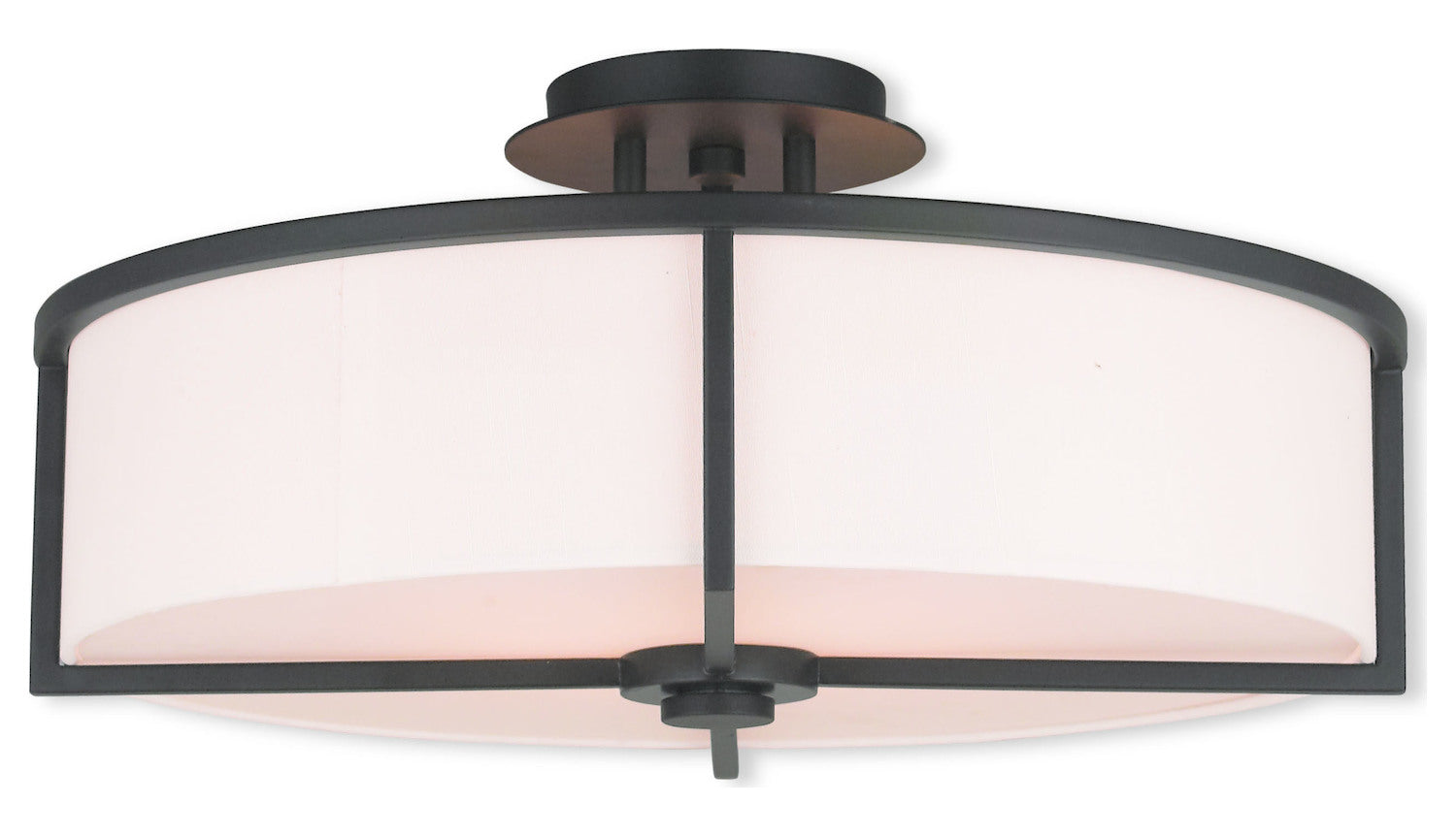 Bronze  4 Light Semi Flush Ceiling Fixture by Livex Lighting