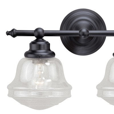 2L Vanity Clear Glass Oil Rubbed Bronze
