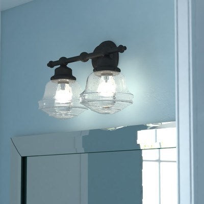 2L Vanity Clear Glass Oil Rubbed Bronze
