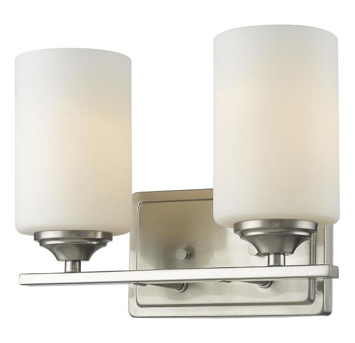 Brushed Nickel  2 Light 11-3/8in Wide Bathroom Vanity Light by Z-Lite