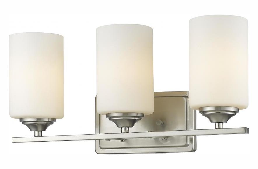 Brushed Nickel  3 Light 17-3/8in Wide Bathroom Vanity Light by Z-Lite