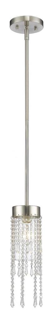 1 Light Pendant or Semi-Flush Ceiling Fixture with Clear Glass Shade by Z-Lite