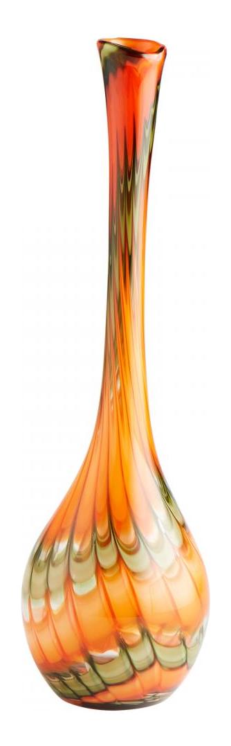 Orange  23.75 Inch Tall Glass Vase by Cyan Designs