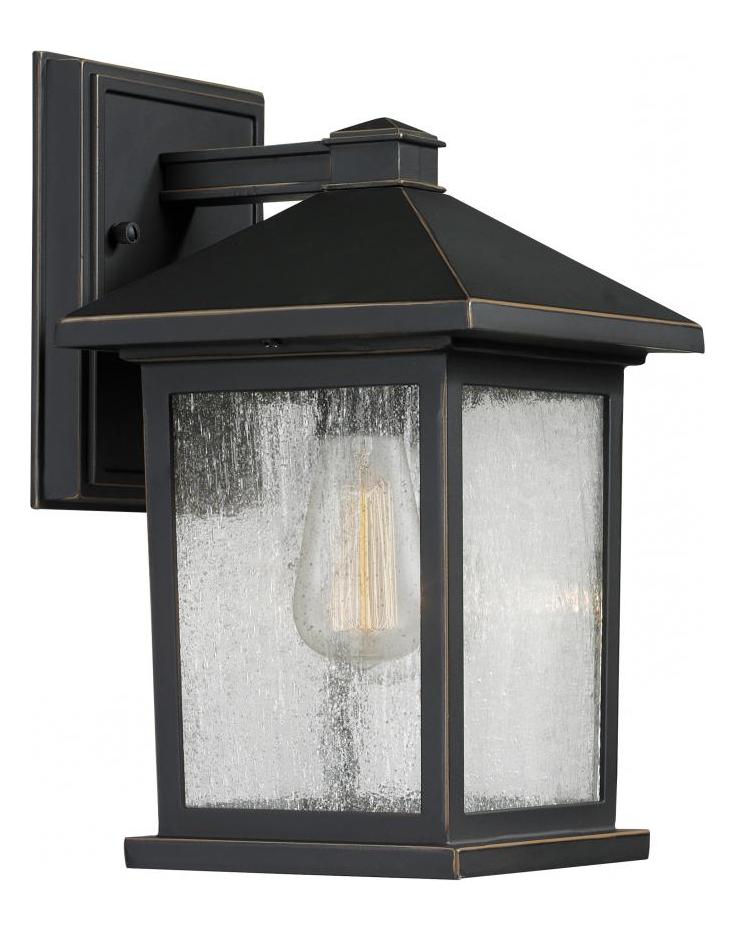 Oil Rubbed Bronze  Small 1 Light Outdoor Lantern Wall Sconce by Z-Lite