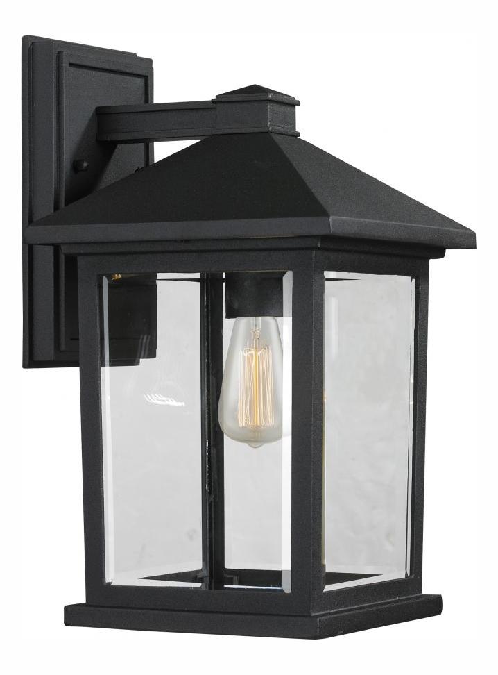 Black  Medium 1 Light Outdoor Lantern Wall Sconce by Z-Lite