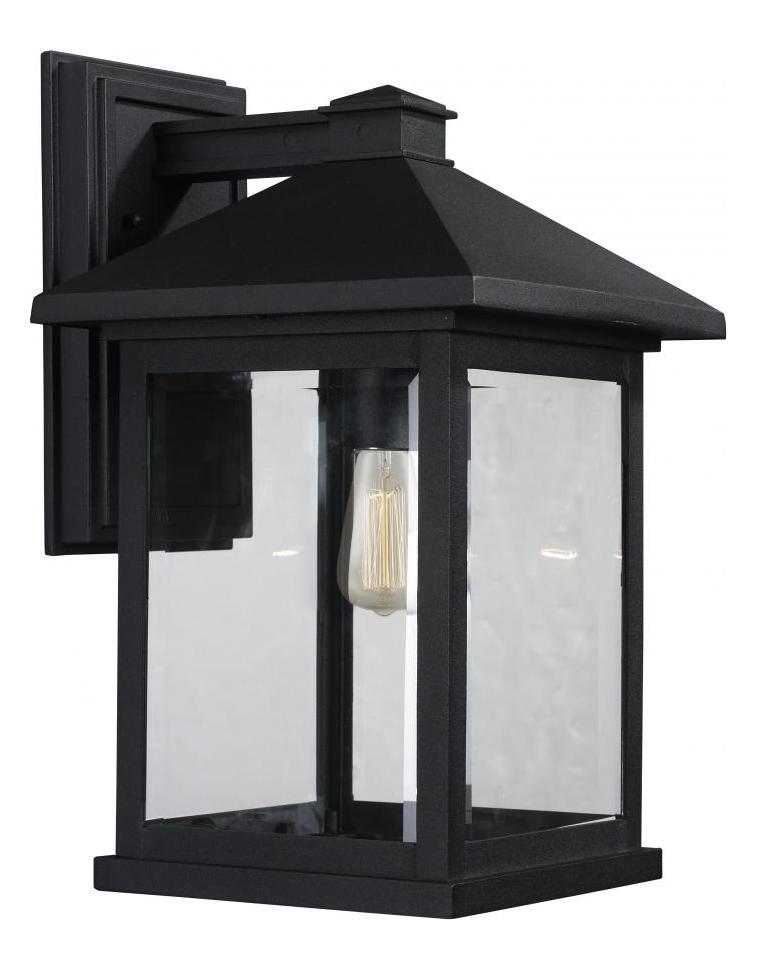 Black  Large 1 Light Outdoor Lantern Wall Sconce by Z-Lite