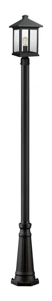 Black  112.25in Tall 1 Light Outdoor Lantern Post Light / Post Included by Z-Lite