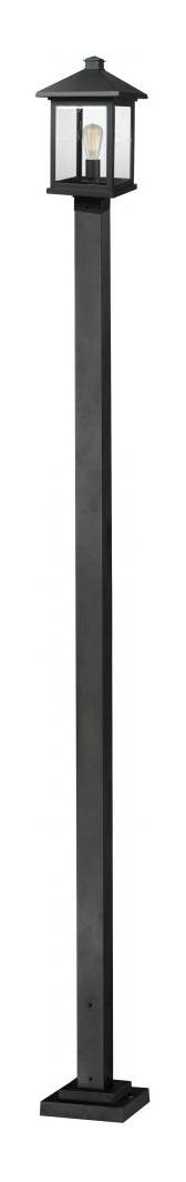 Black  112in Tall 1 Light Outdoor Lantern Post Light / Post Included by Z-Lite