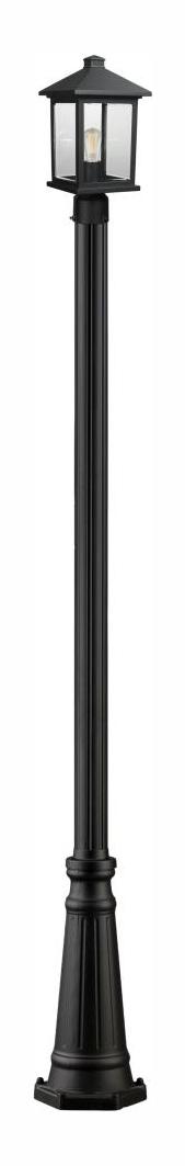 Black  109.75in Tall 1 Light Outdoor Lantern Post Light / Post Included by Z-Lite