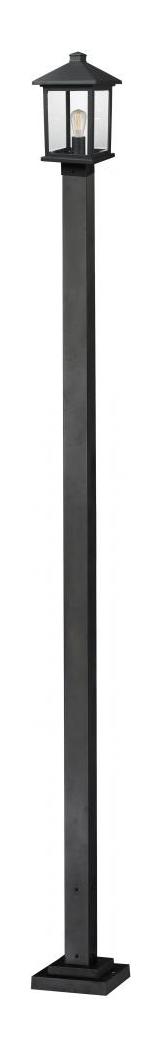 Black  109.375" Tall 1 Light Outdoor Lantern Post Light / Post Included by Z-Lite