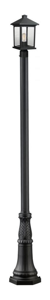 Black  109.75in Tall 1 Light Outdoor Lantern Post Light / Post Included by Z-Lite