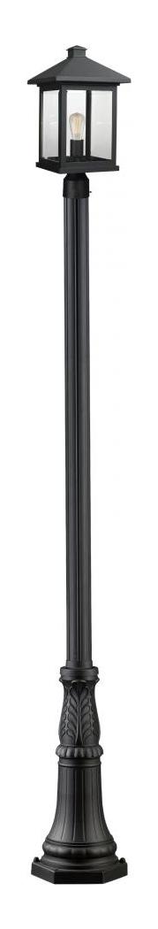 Black  112.25in Tall 1 Light Outdoor Lantern Post Light / Post Included by Z-Lite