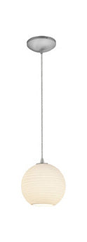 Oil Rubbed Bronze / White Line Lantern 1 Light Mini Pendant by Access