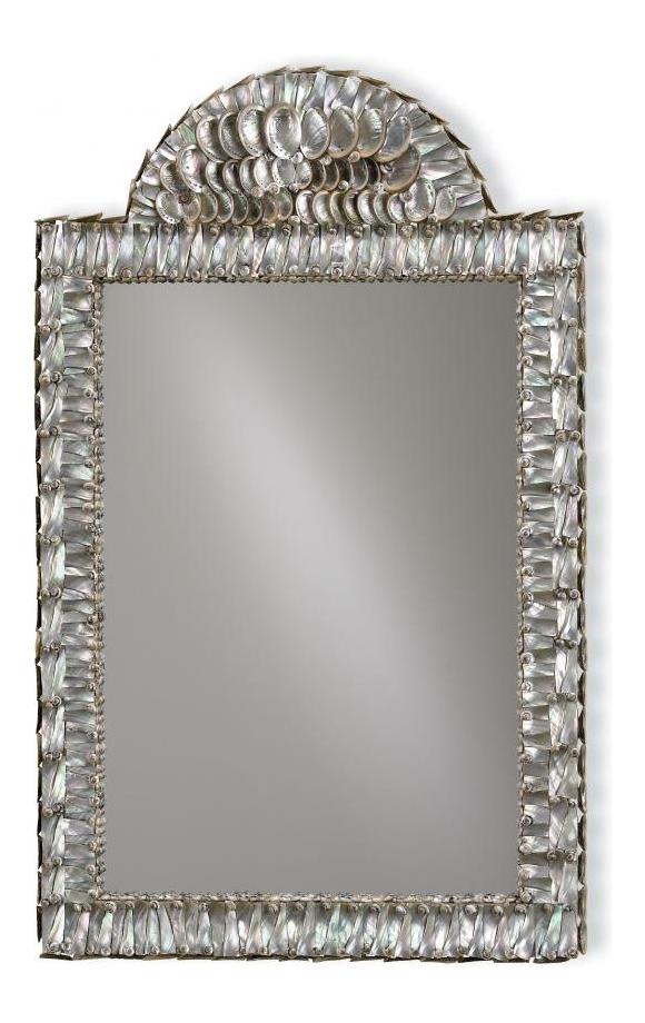 Natural Shell Abalone 34in.H Rectangular Mirror from  Collection by Currey