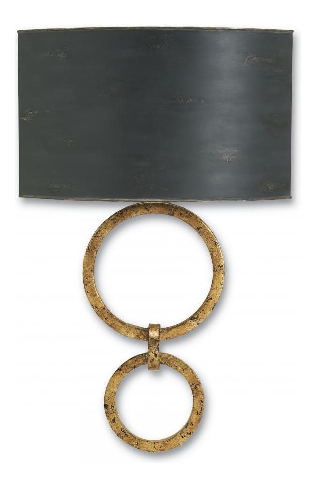 Gold Leaf  1 Light Wall Sconce by Currey