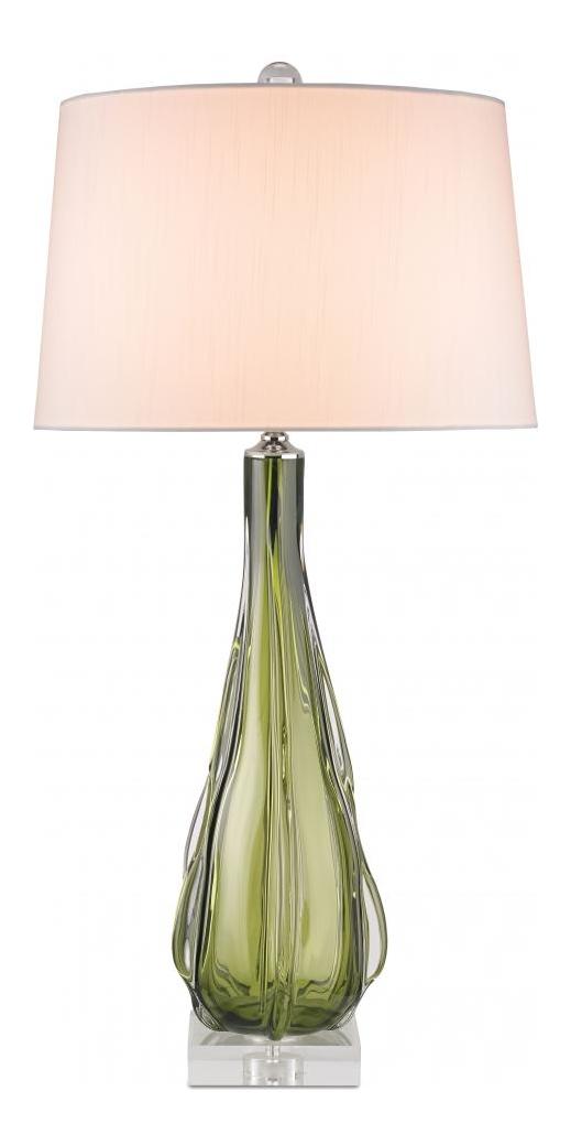 Green  1 Light Accent Table Lamp by Currey