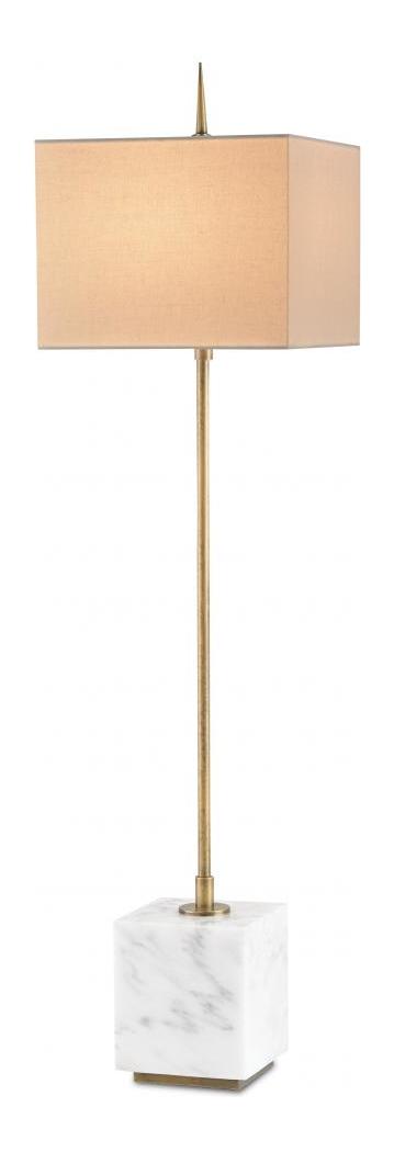 Brass  1 Light Floor Lamp by Currey