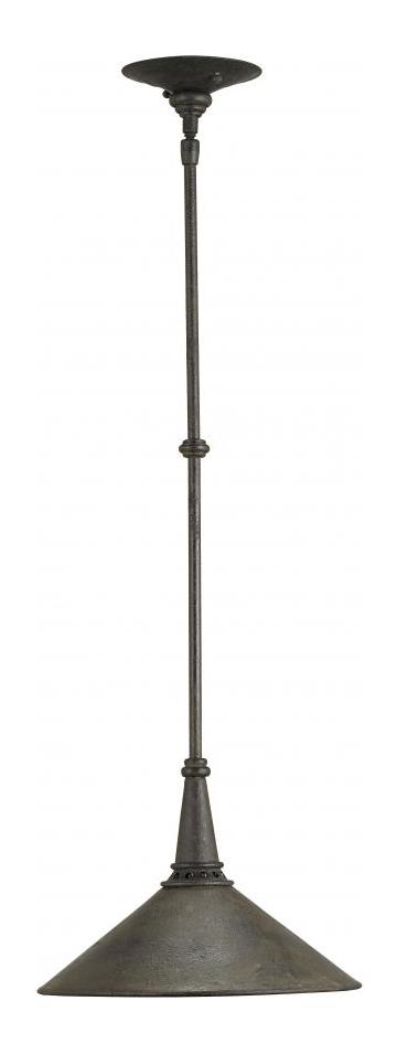 Smoke Black / Antique Mirror  36in.H 1 Light Pendant by Currey