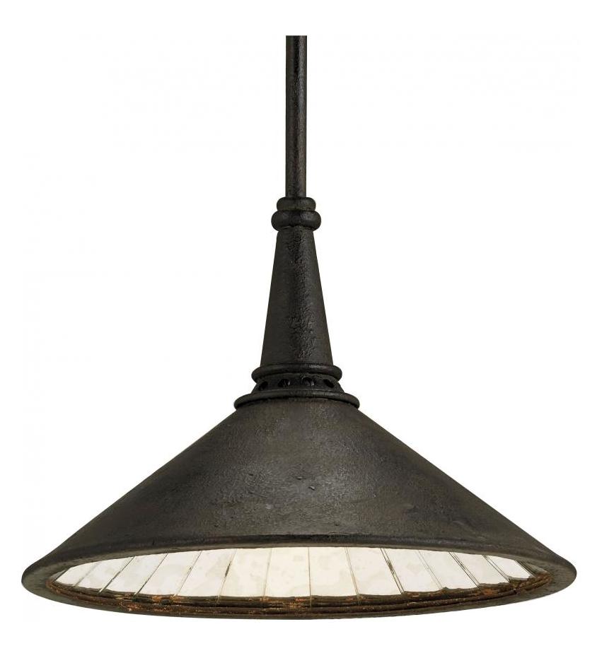 Smoke Black / Antique Mirror  36in.H 1 Light Pendant