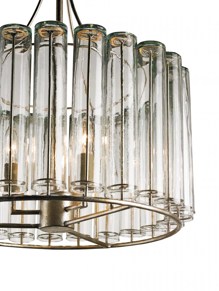 Silver Leaf  3 Light 1 Tier Chandelier
