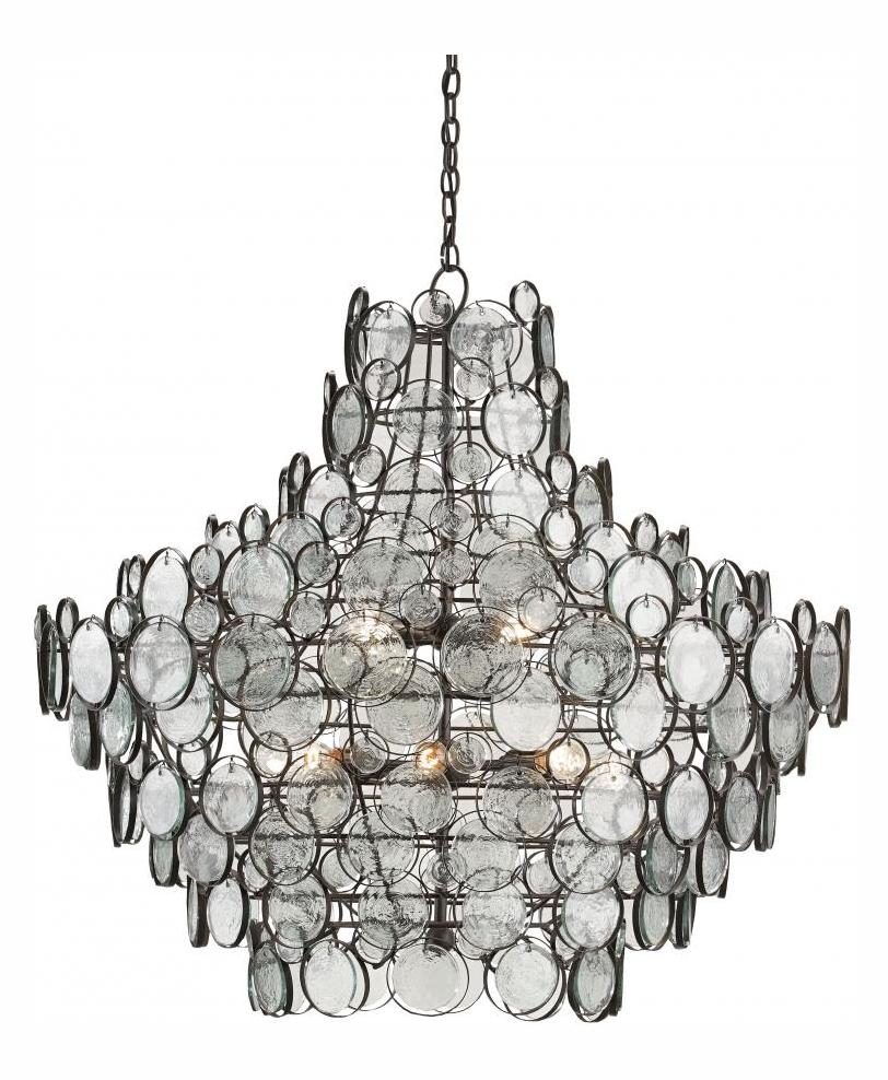 Bronze  12 Light 40in. High 1 Tier Chandelier by Currey