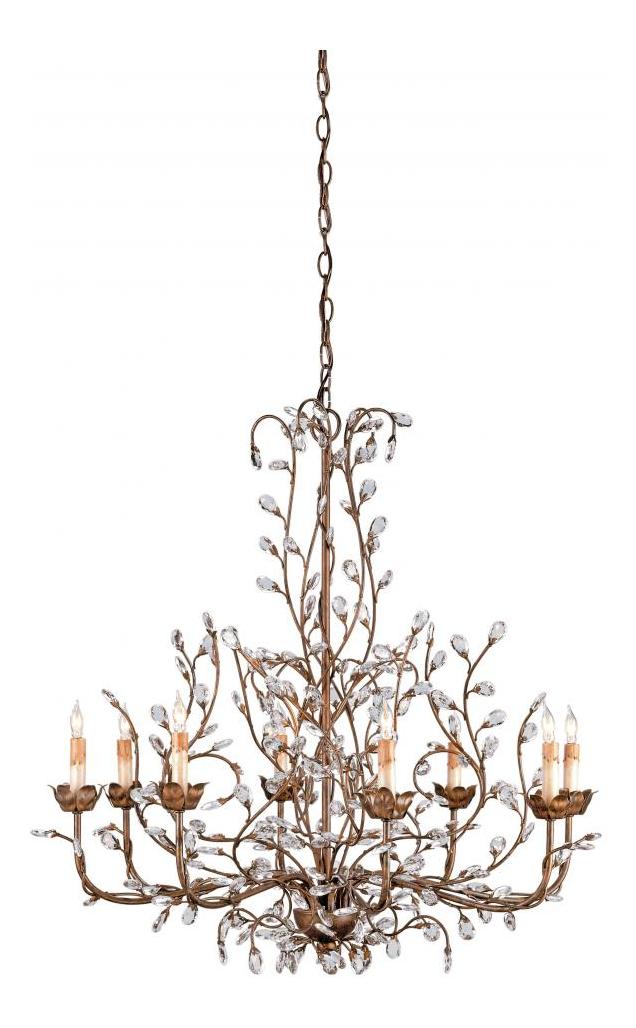 Cupertino  Chandelier Large  with Customizable Shades by Currey