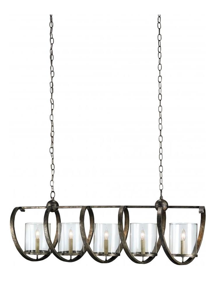 Pyrite Bronze  5 Light Single Tier Chandelier by Currey