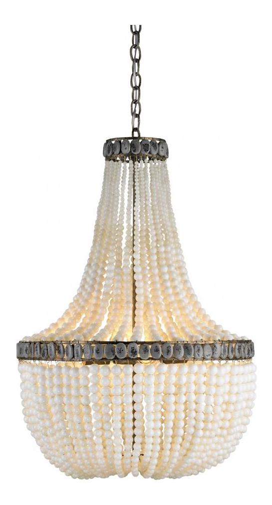 Marjorie Skouras Hedy 4 Light Chandelier With Cascades Of Glass Beads by Currey