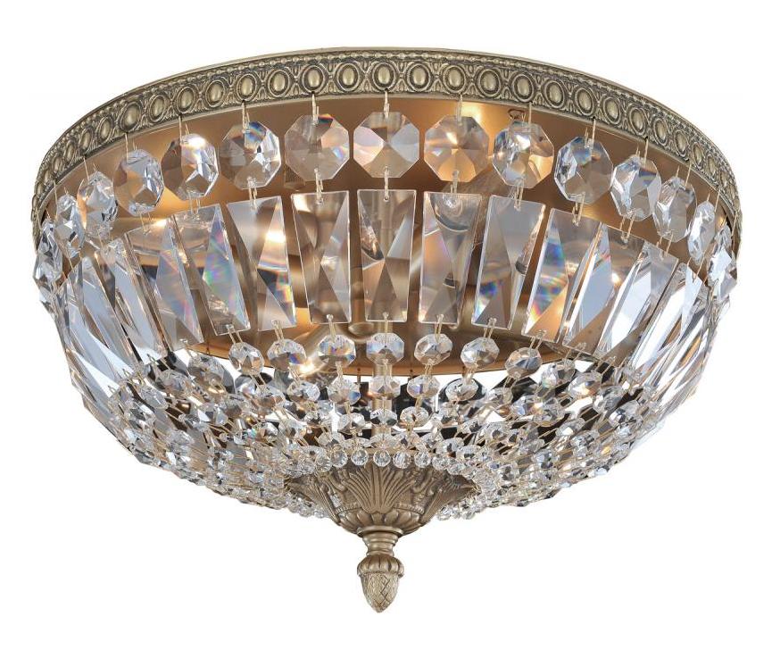 4 Light Flush Mount W/Antique Gold by Kalco Allegri