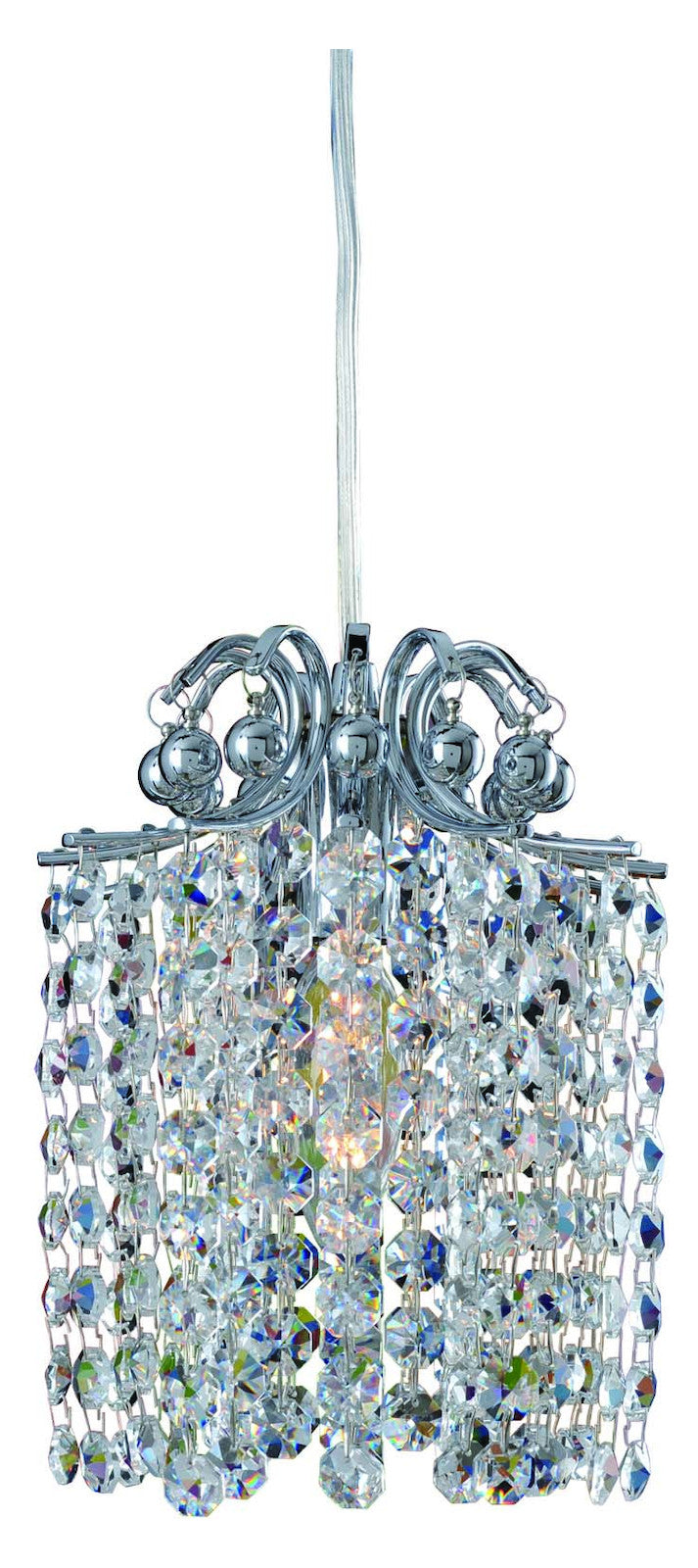 Milieu Mini Round Pendant 1 Light Mini Round Pendant W/Clear Firenze by Kalco Allegri