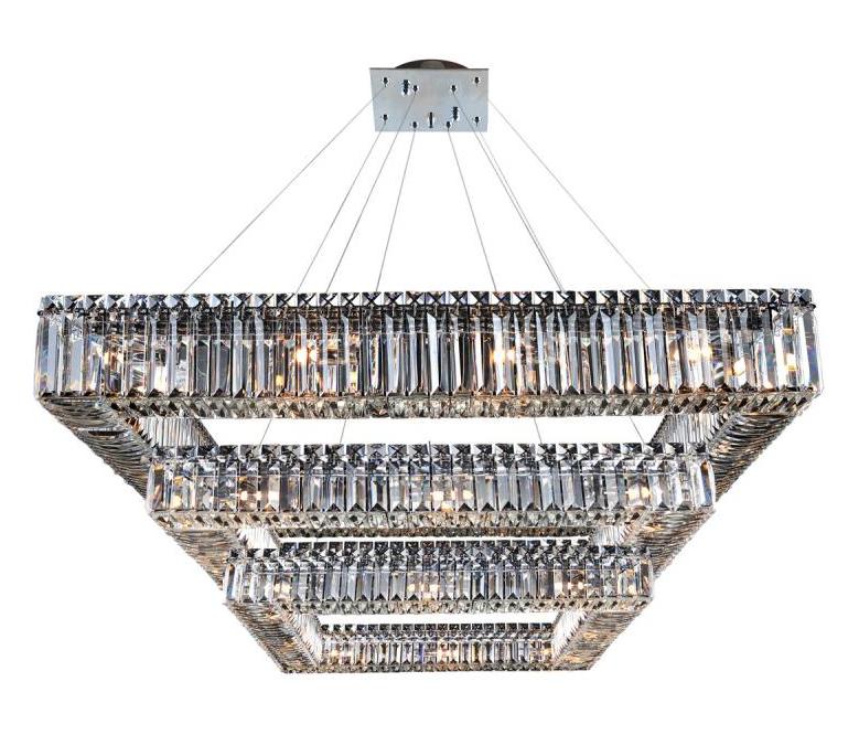 35In. Square 3-Tier Round Pendant by Kalco Allegri