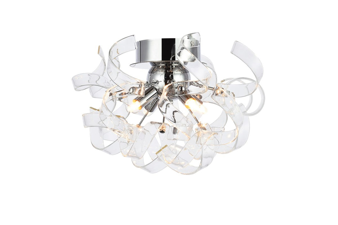 4 Light Chrome Flush Mount, Wall Sconce by Elegant Lighting