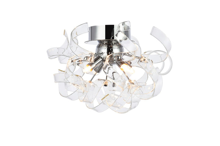 4 Light Chrome Flush Mount, Wall Sconce by Elegant Lighting