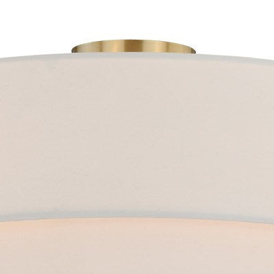 4L Semi-Flush Mount Matte Brass