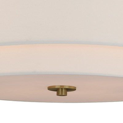 4L Semi-Flush Mount Matte Brass
